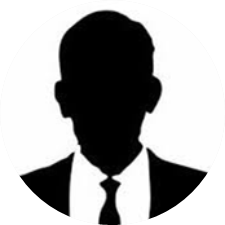 a silhouette of a person in a suit and tie